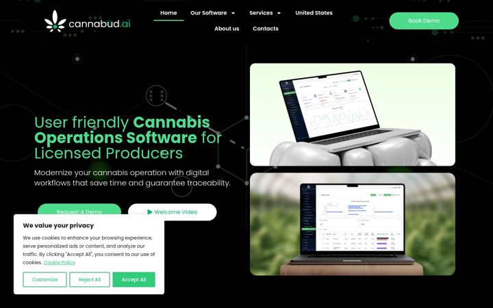 Screenshot of cannabud.ai