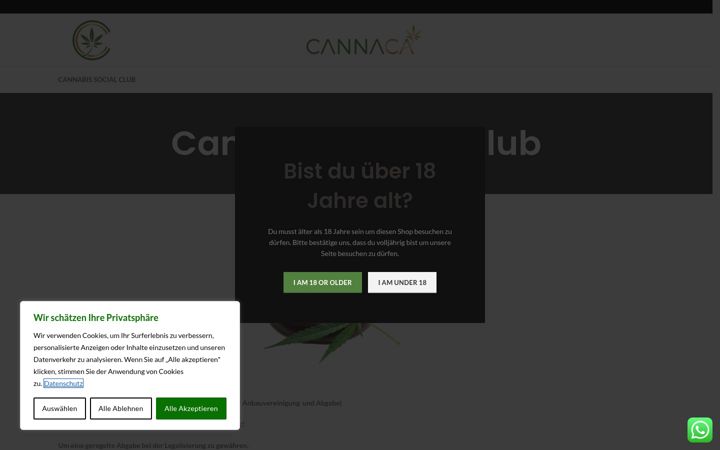 Screenshot of cannaca.de