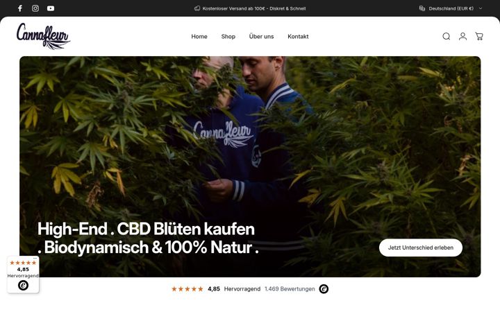 Screenshot of cannafleur.at