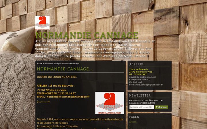 Snímek obrazovky cannage-paillage-eure.fr