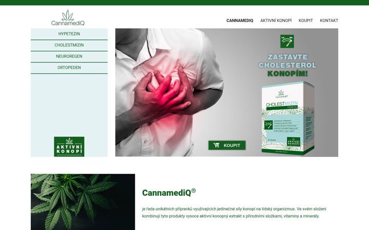 Screenshot of cannamediq.cz