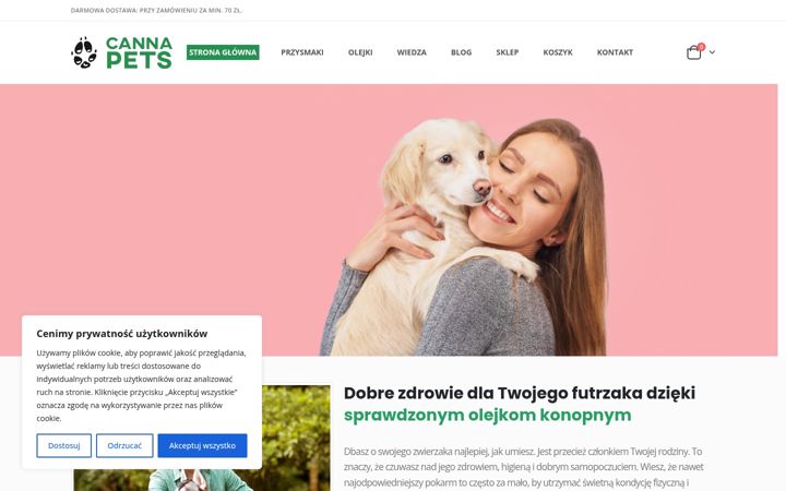 Zrzut ekranu cannapets.pl