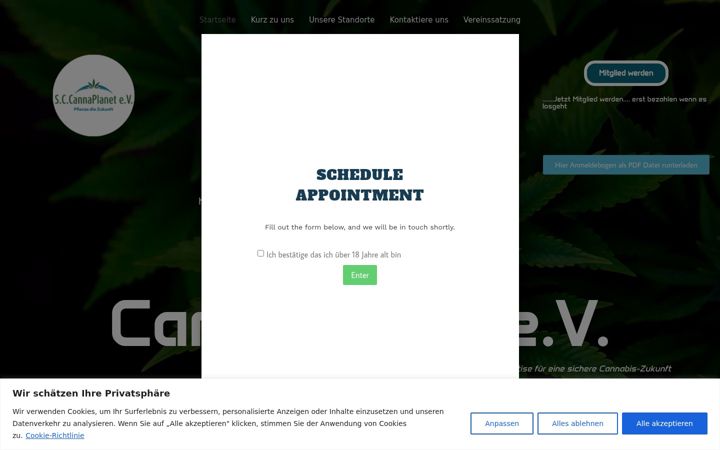 Screenshot ta' cannaplanet-ev.de