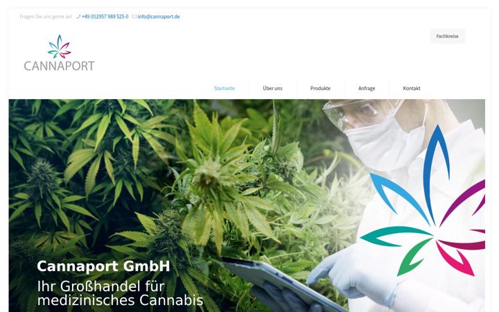 Screenshot of cannaport.de