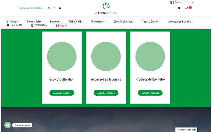 Screenshot of cannatheque.lu
