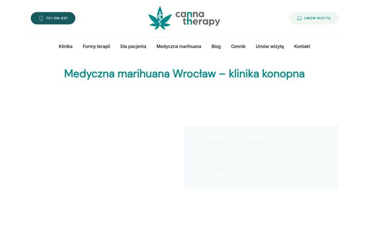 Screenshot of cannatherapy.pl