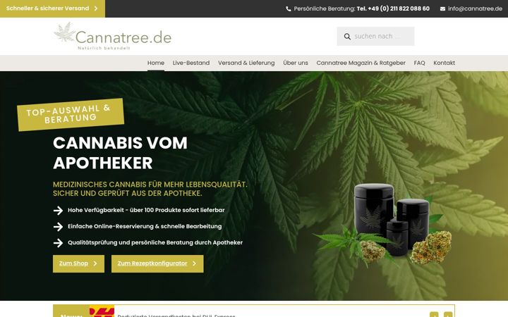 Screenshot of cannatree.de