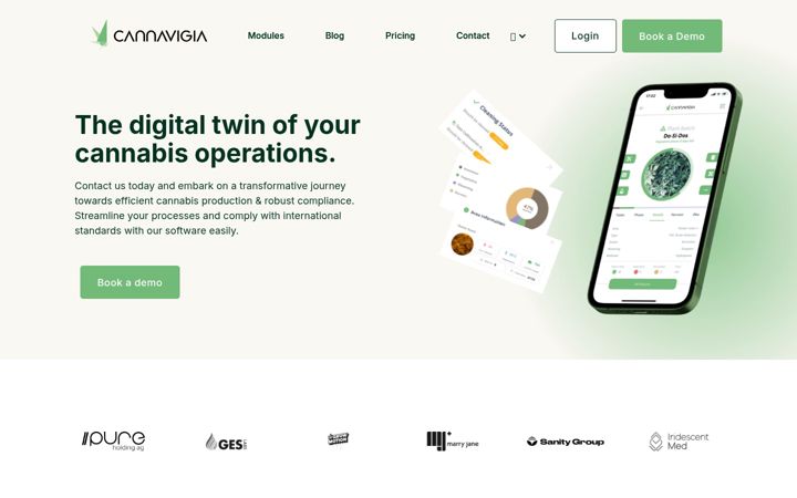 Screenshot of cannavigia.com