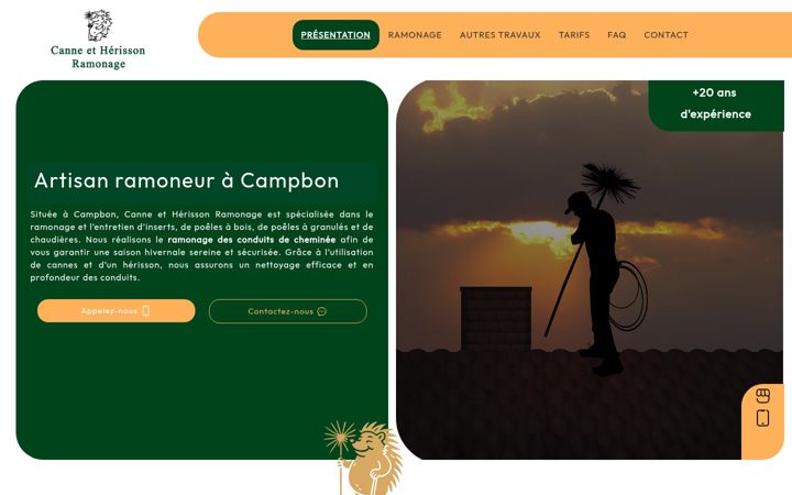 Screenshot of canne-herisson-ramonage.fr