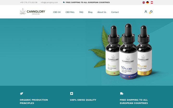 Screenshot of cannglory.com