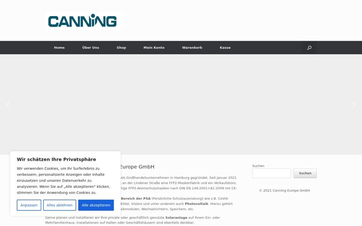 Screenshot ta' canning-europe.de