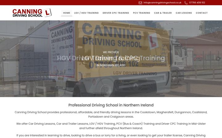 Skärmbild av canningdrivingschool.co.uk