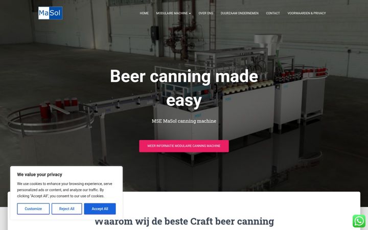 Screenshot of canningmachine.eu