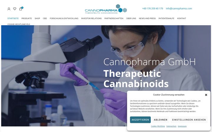 Screenshot of cannopharma.com