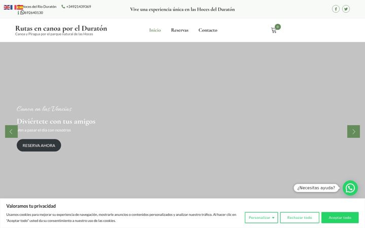 Screenshot of canoahocesduraton.com