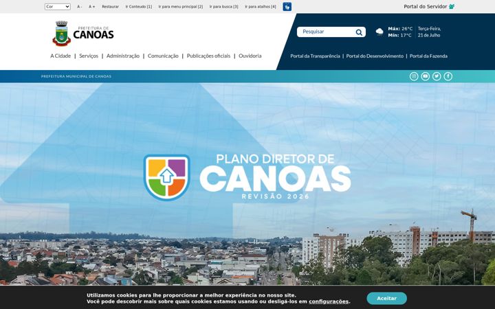 Screenshot of canoas.rs.gov.br