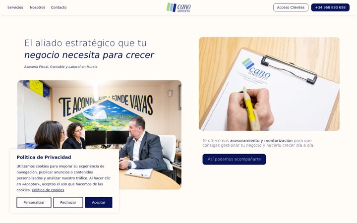 Screenshot of canoasesoria.com