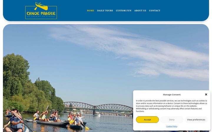 Screenshot of canoe-prague.cz