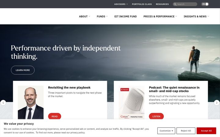 Screenshot of canoefinancial.com
