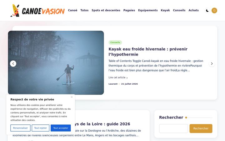 Screenshot of canoevasion.fr