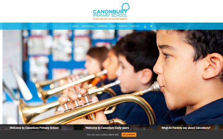 Screenshot ta' canonburyprimaryschool.co.uk