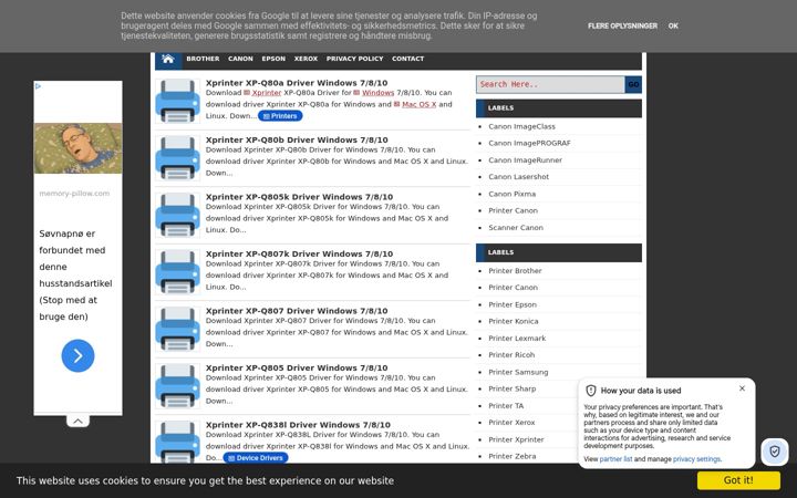 Screenshot of canondriverhp.com