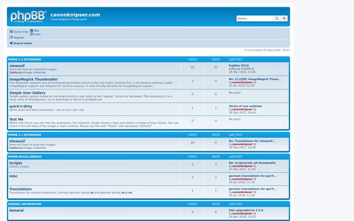 Screenshot of canonknipser.com