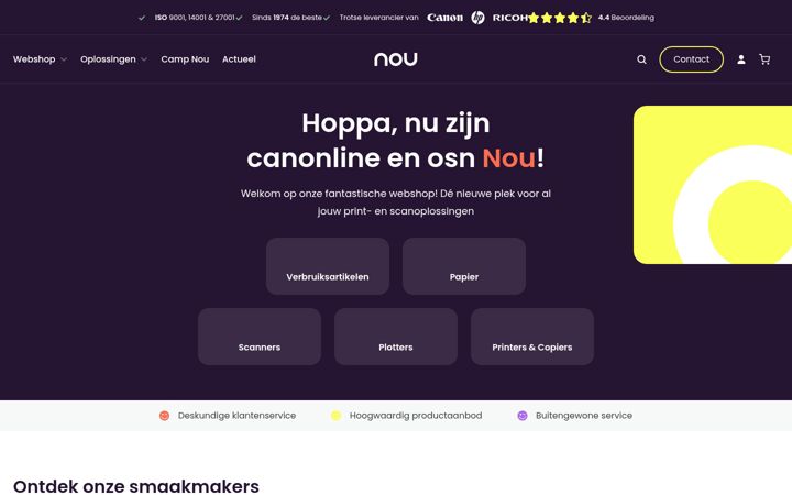 Screenshot of canonline.nl