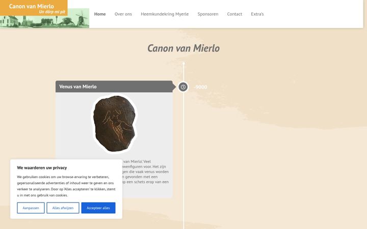 Screenshot of canonvanmierlo.nl