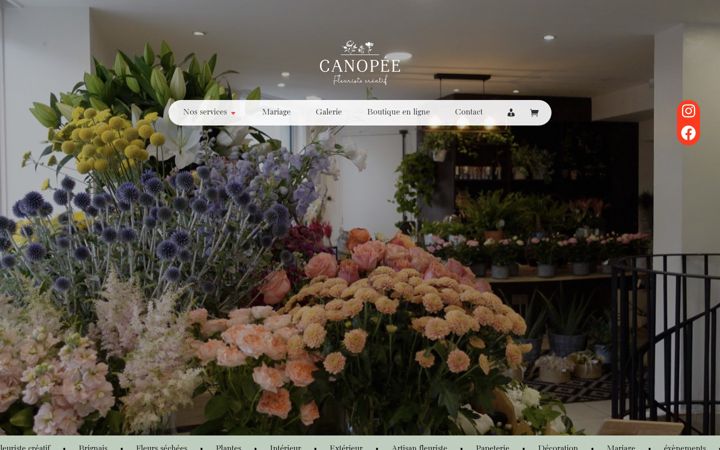 Screenshot of canopee-fleuriste.com