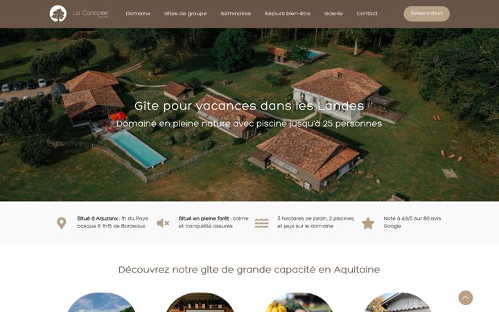 Screenshot of canopee-landes.fr