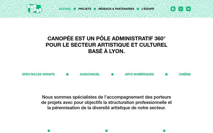 Screenshot of canopee.art