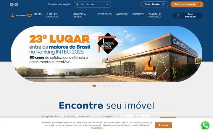 Screenshot of canopusconstrucoes.com.br