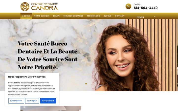 Screenshot of canoradent.com