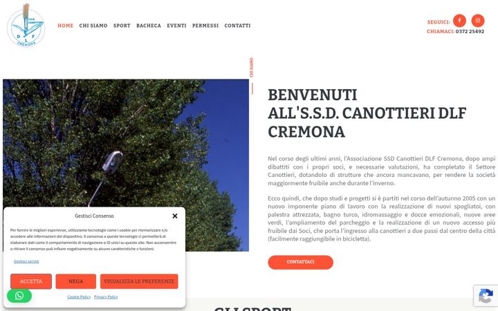 Zrzut ekranu canottieridlfcremona.it