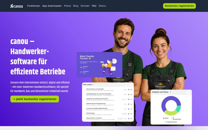 Screenshot of canou.io