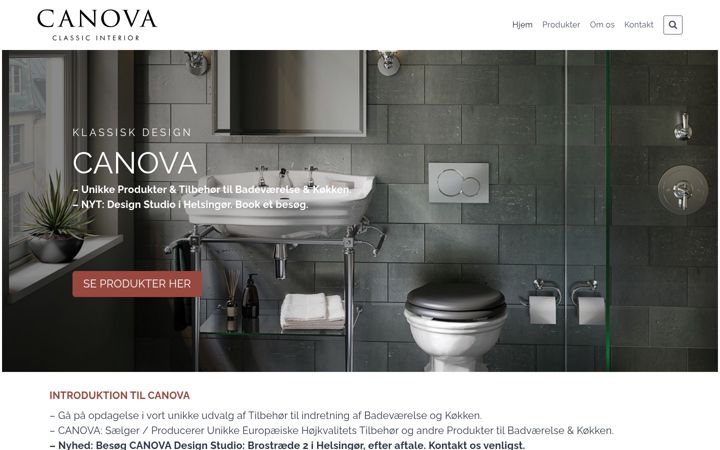 Screenshot of canova.dk