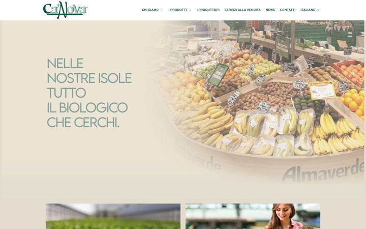 Screenshot di canovaprodottibiologici.it