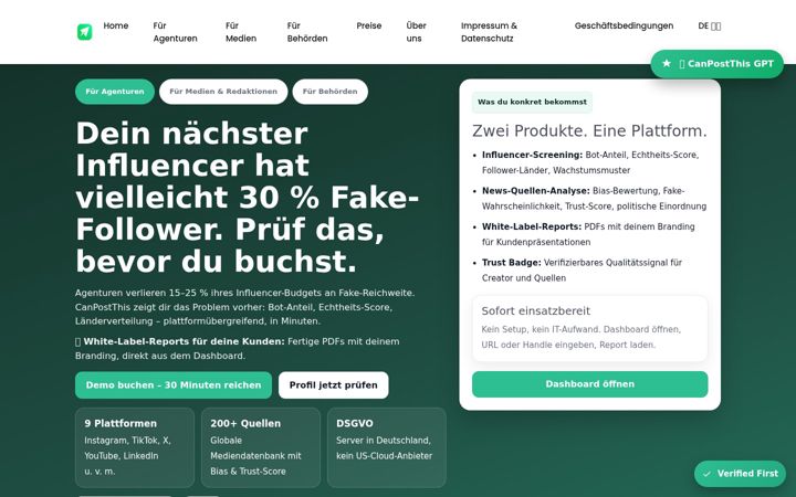 Screenshot of canpostthis.com