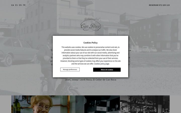 Screenshot of canrocarestaurant.com