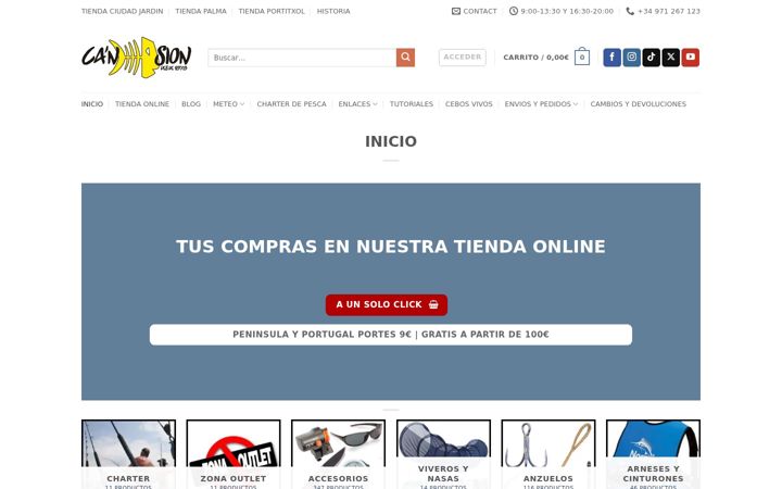 Screenshot of cansionpesca.com