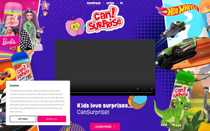Screenshot of cansurprise.pl