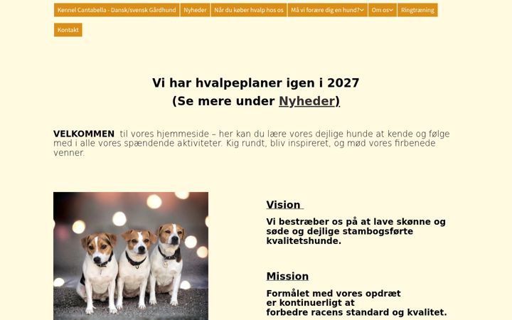 Screenshot of cantabella.dk