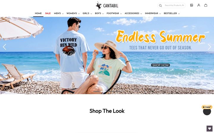 Screenshot of cantabilshop.com