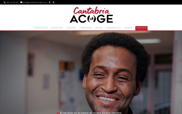 Screenshot of cantabriaacoge.com