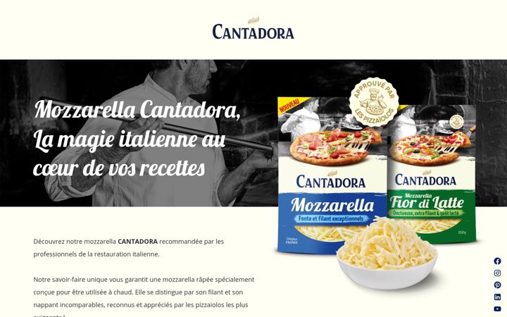 Screenshot of cantadora.fr