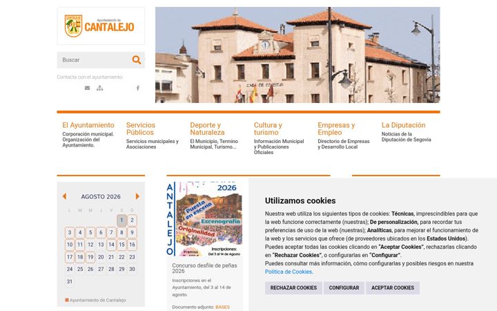 Captura de ecrã de cantalejo.es