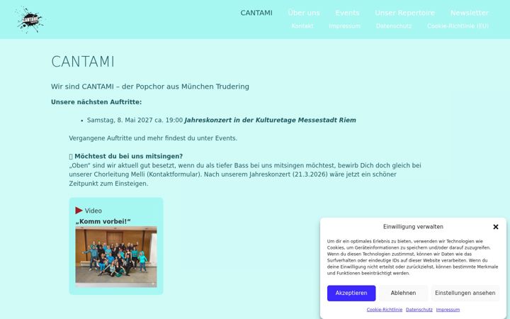 Screenshot ta' cantami-trudering.de