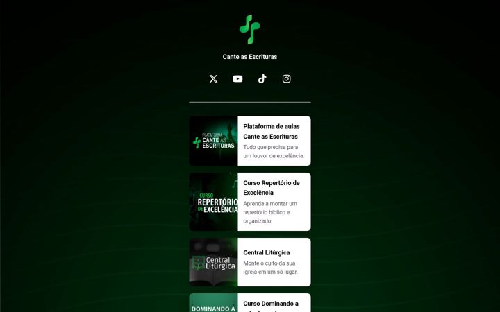 Screenshot of canteasescrituras.com.br