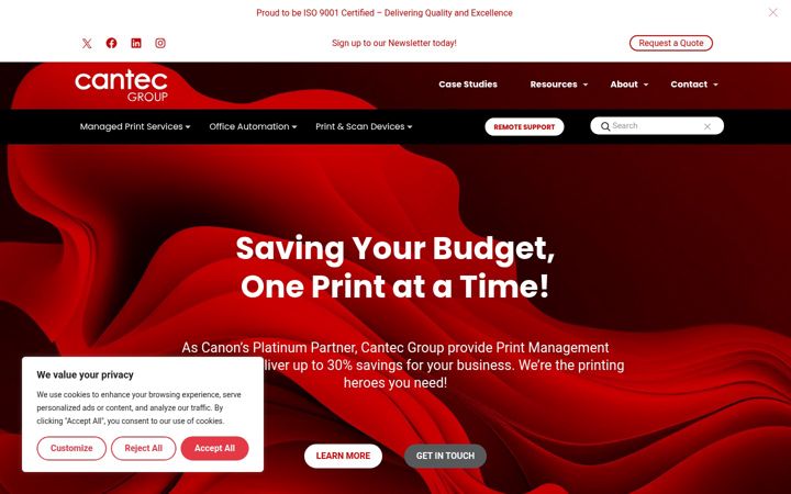 Screenshot di cantecgroup.ie